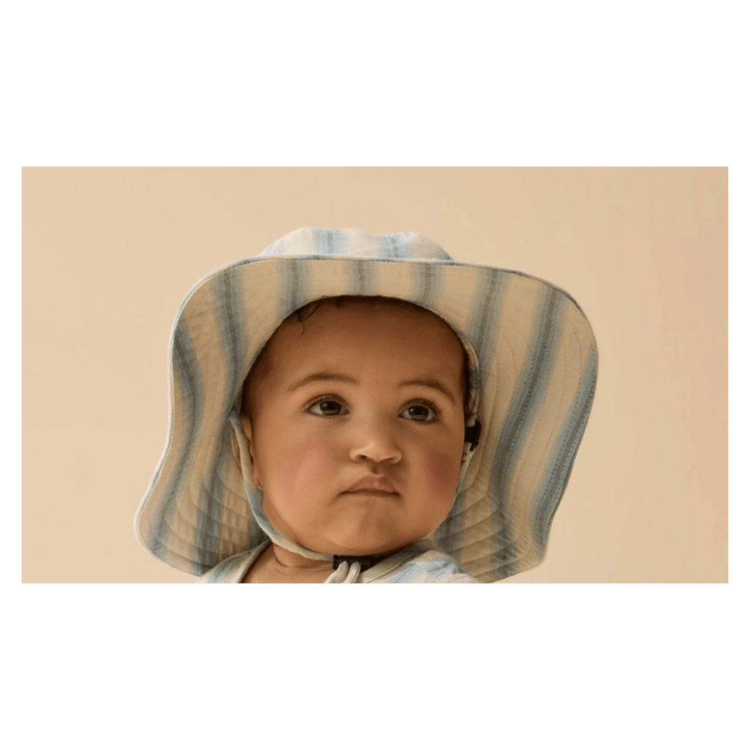 Wilson & Frenchy 6-12 Months to 2-3 Years Sun Hat - Deep Blue Stripe