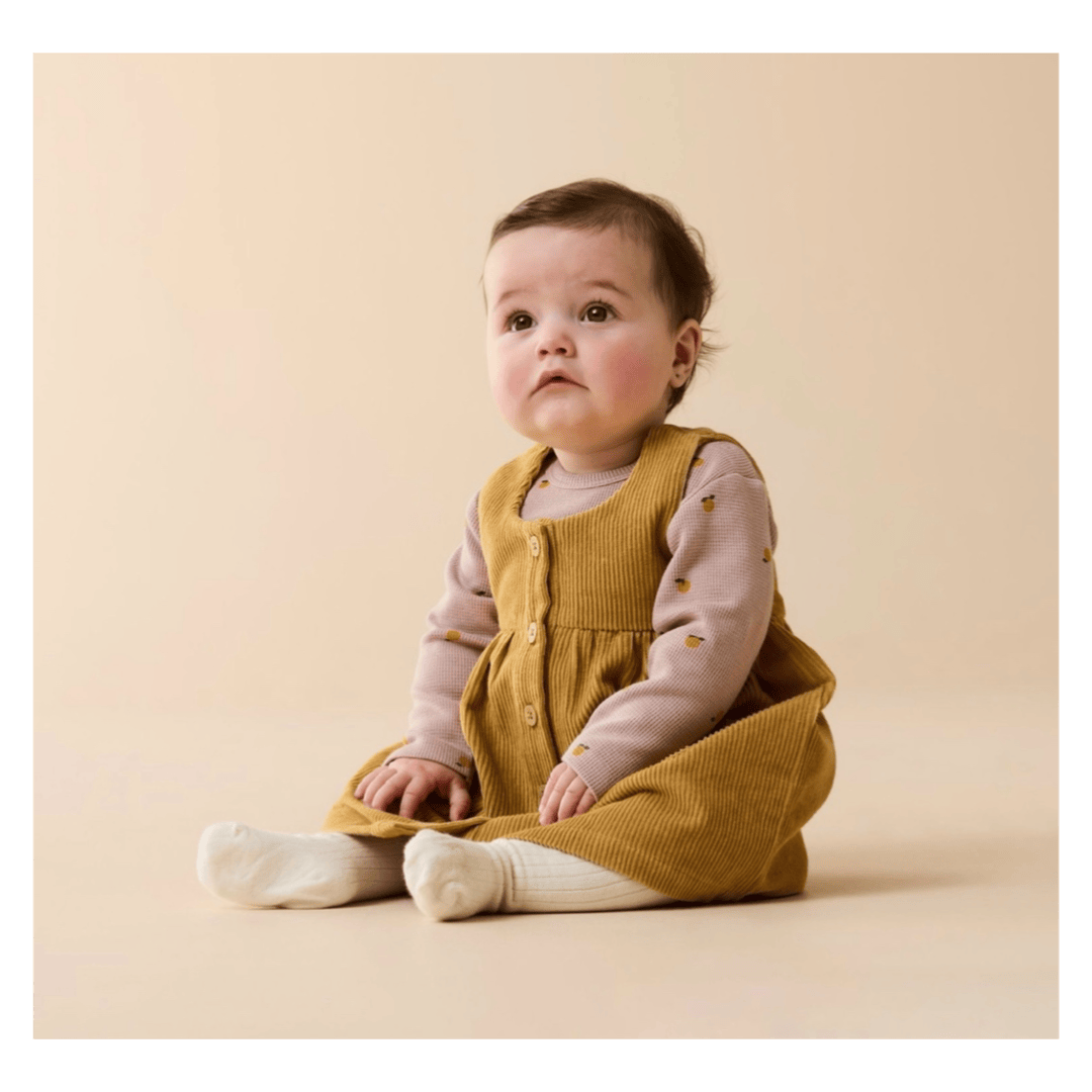 Wilson & Frenchy 6-12 Months to 5 Years Cord Dress - Amber Glow