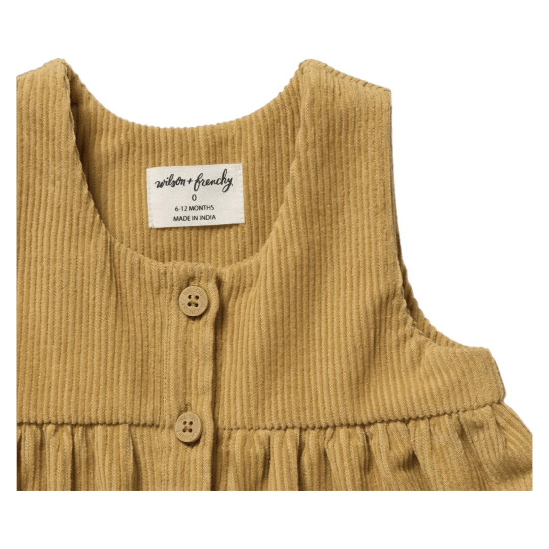 Wilson & Frenchy 6-12 Months to 5 Years Cord Dress - Amber Glow