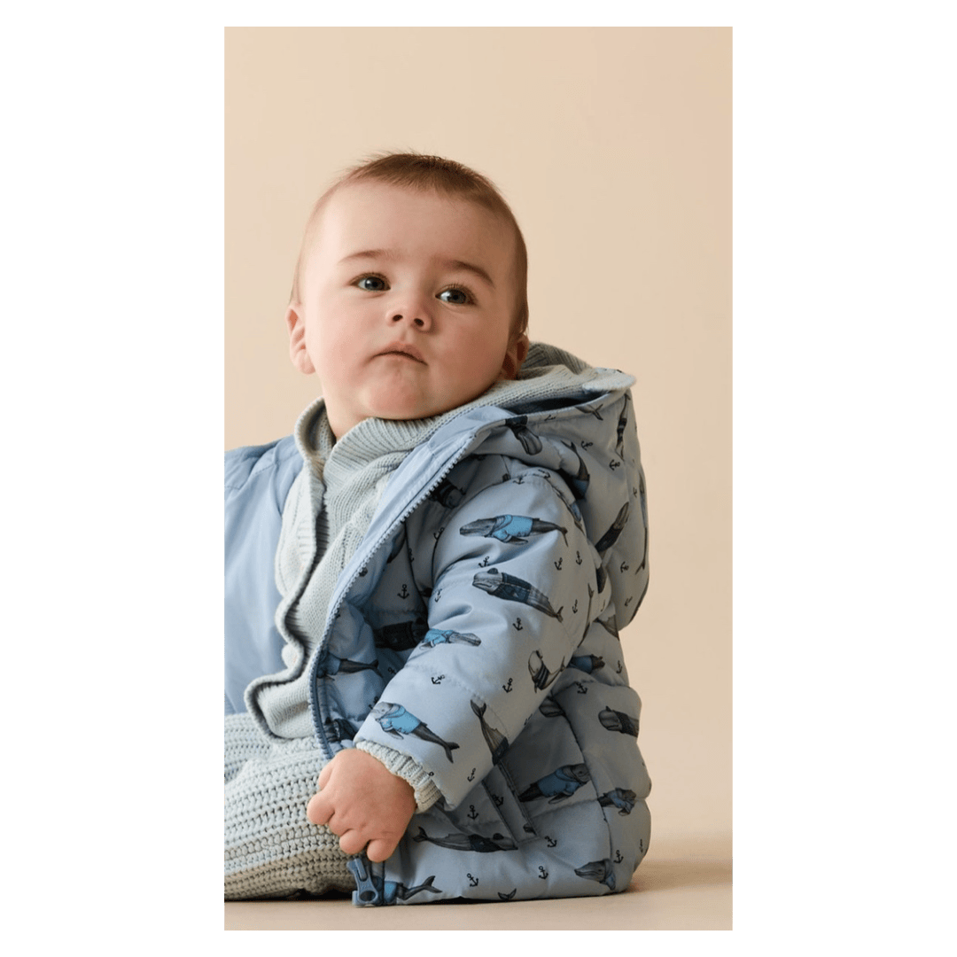Wilson & Frenchy 6-12 Months to 5 Years Puffer Jacket - Woolly Whales