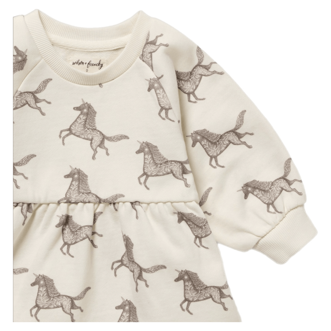 Wilson & Frenchy 6-12 Months to 5 Years Terry Dress - Little Unicorn