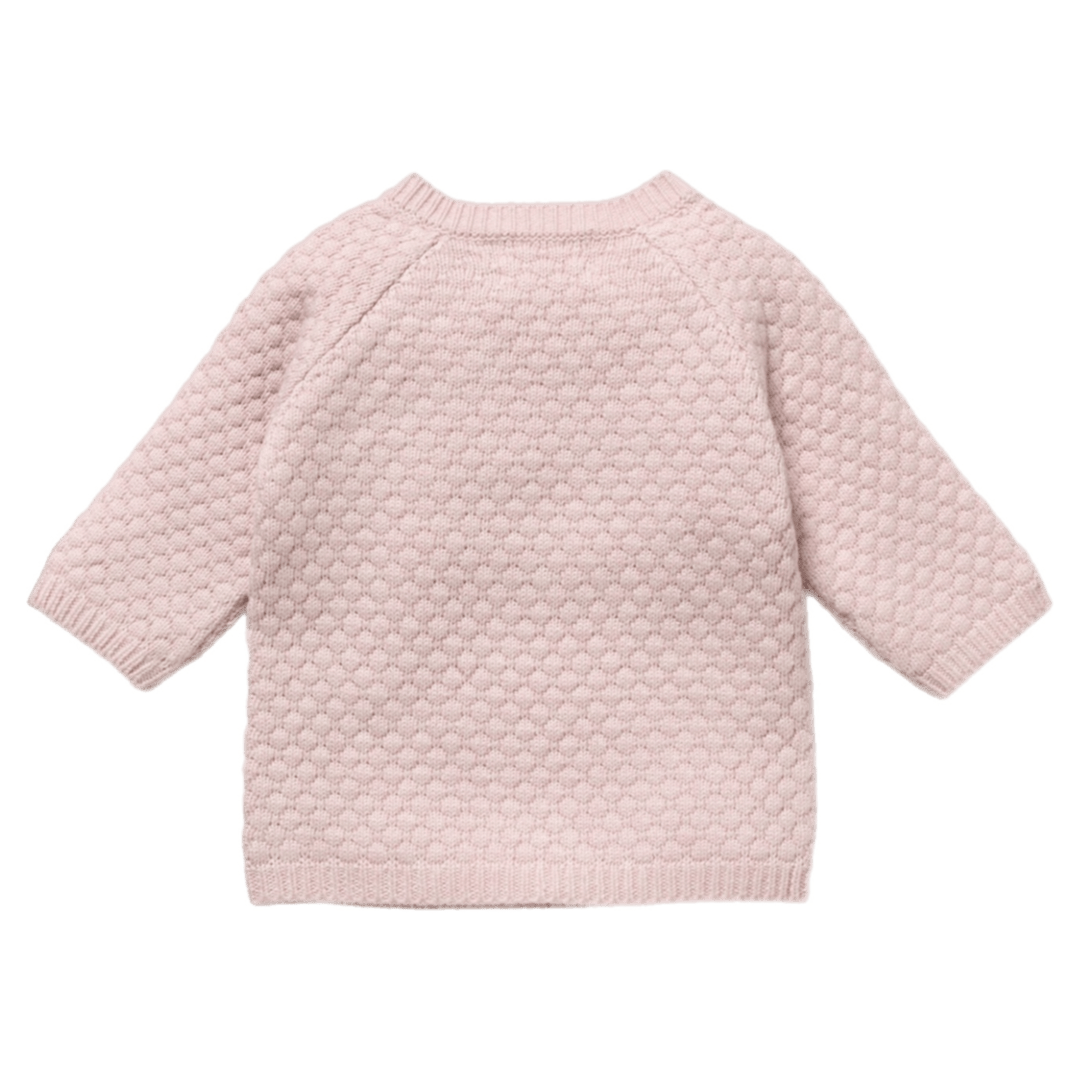Wilson & Frenchy Newborn to 0-3 Months Knitted Bubble Kimono Cardigan - Marshmallow
