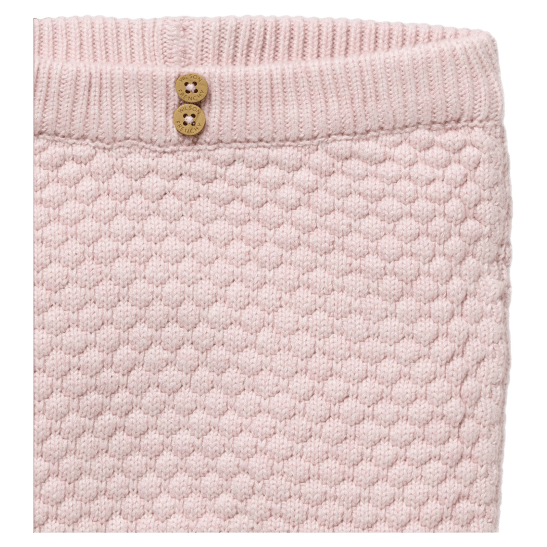 Wilson & Frenchy Newborn to 0-3 Months Knitted Bubble Legging - Marshmallow