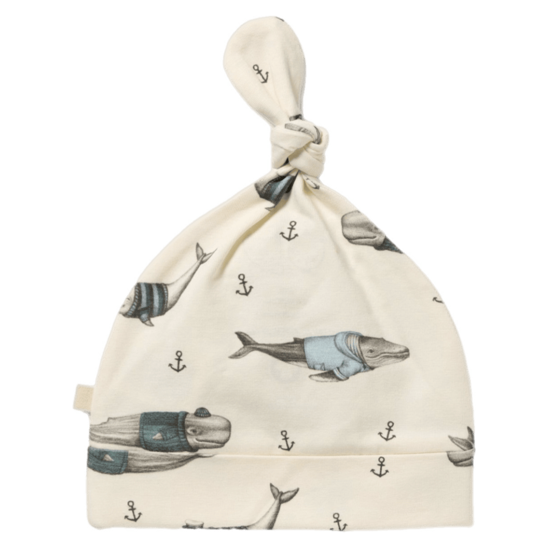 Wilson & Frenchy Newborn to 0-3 Months Knot Hat - Woolly Whales