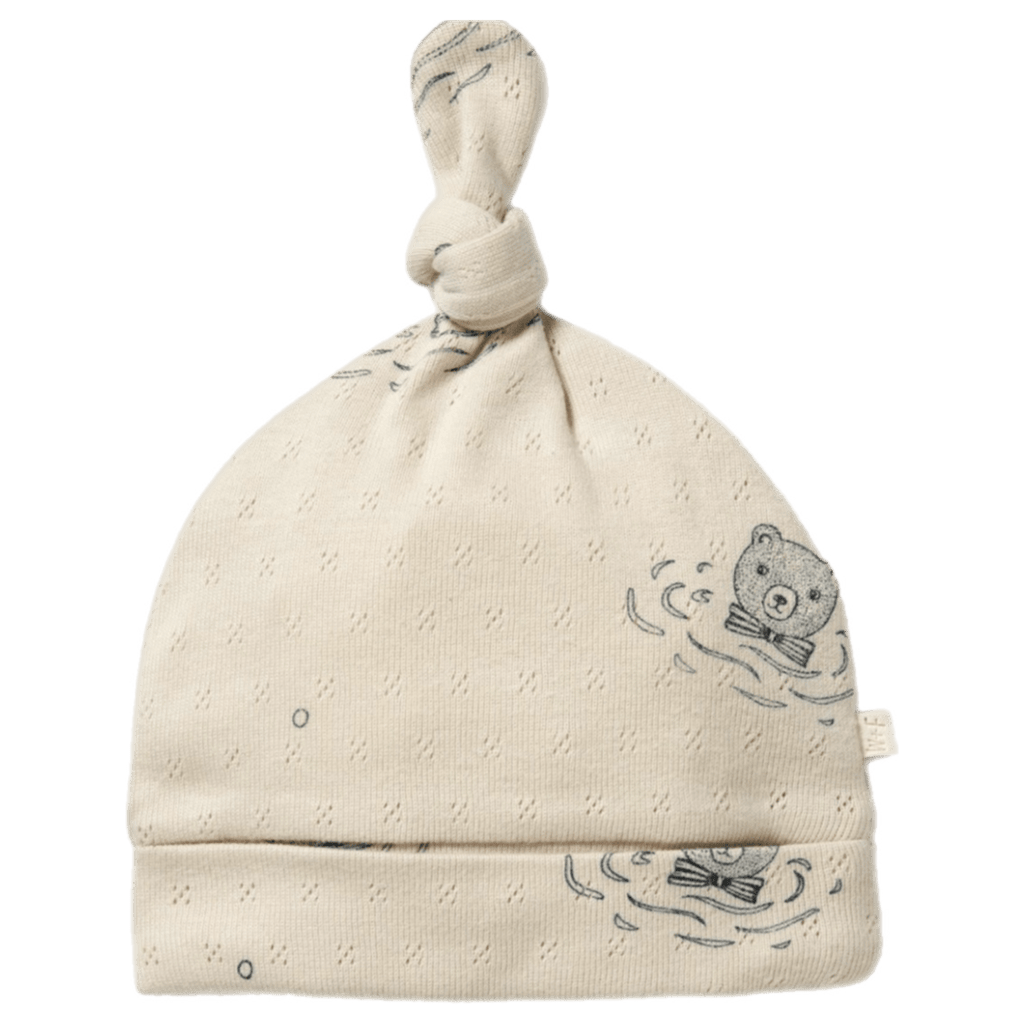 Wilson & Frenchy Newborn to 0-3 Months NB XS Pointelle Knot Hat - Little Bear