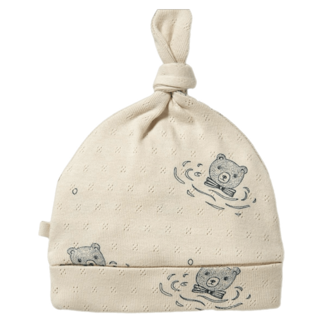 Wilson & Frenchy Newborn to 0-3 Months Pointelle Knot Hat - Little Bear