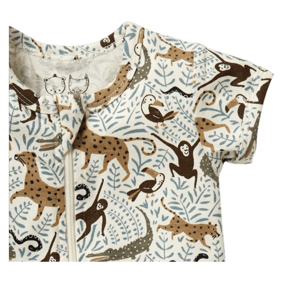 Wilson & Frenchy Newborn to 12-18 Months Boyleg Zipsuit - Mini Jungle