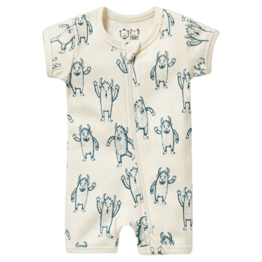 Wilson & Frenchy Newborn to 12-18 Months NB Boyleg Zipsuit - Yeti
