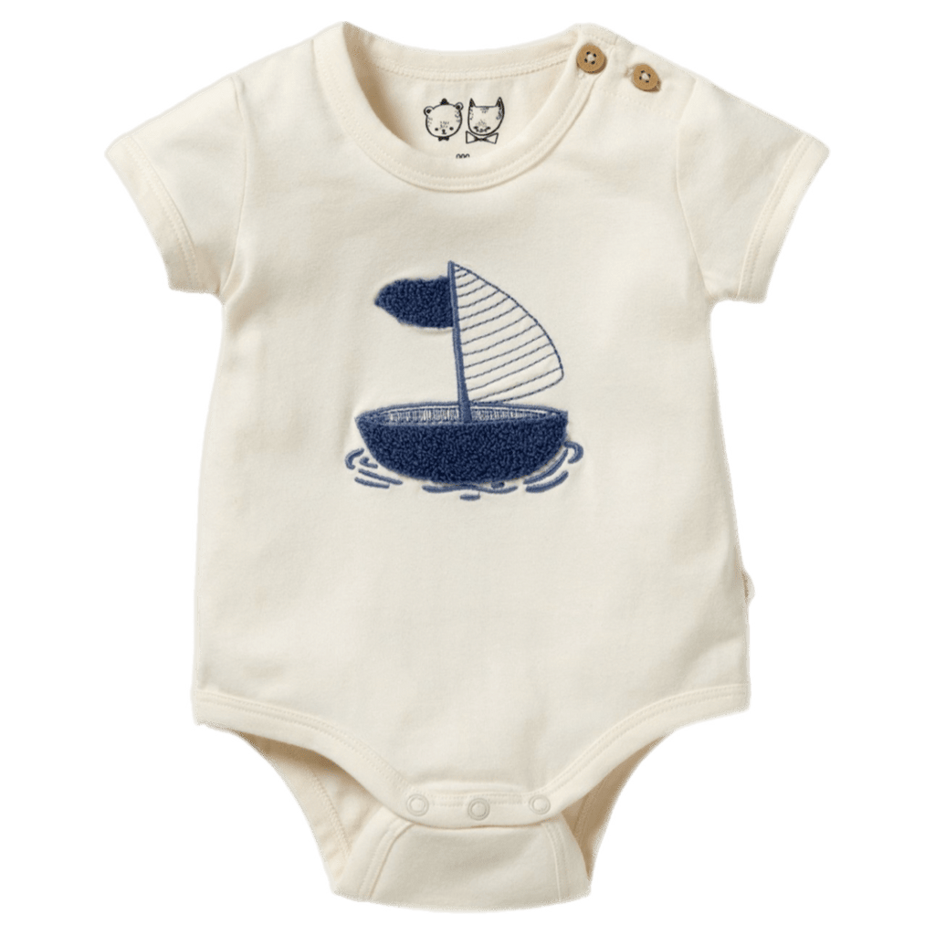 Wilson & Frenchy Newborn to 12-18 Months NB Short Sleeve Bodysuit - Nautical