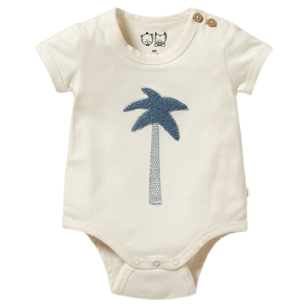 Wilson & Frenchy Newborn to 12-18 Months NB Short Sleeve Bodysuit - Palm