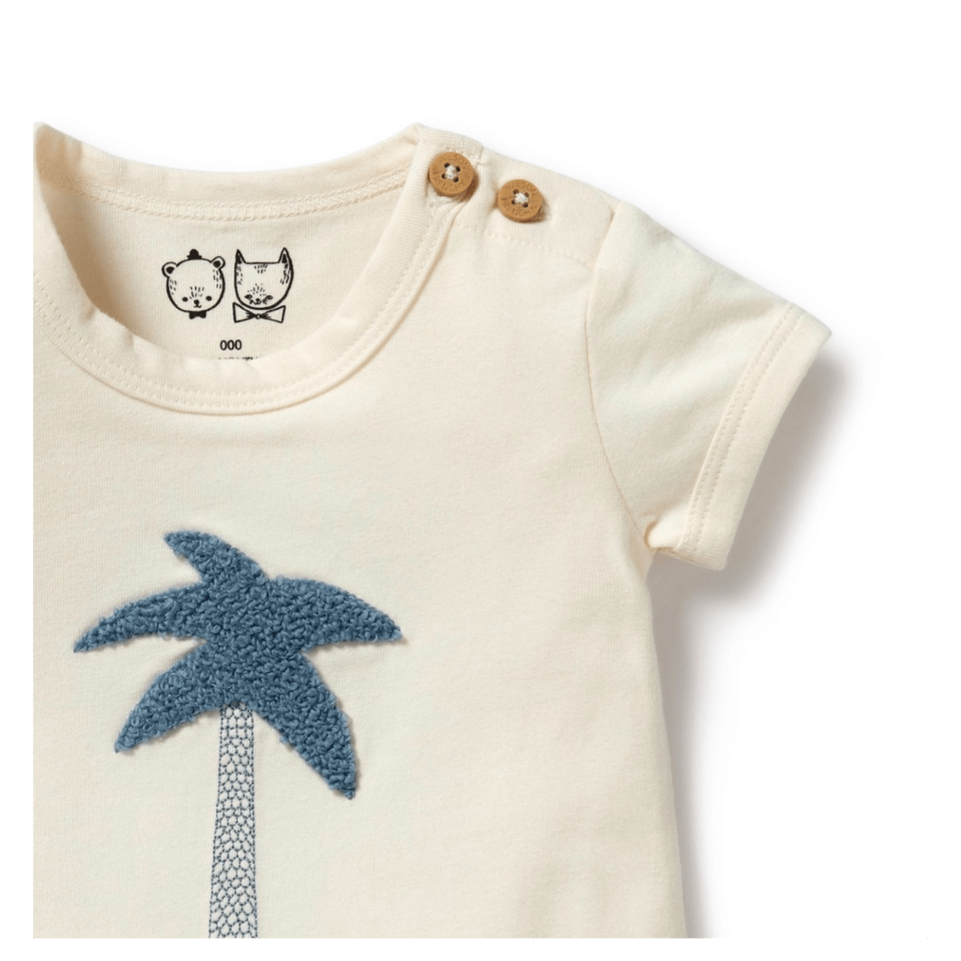 Wilson & Frenchy Newborn to 12-18 Months Short Sleeve Bodysuit - Palm