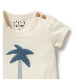 Wilson & Frenchy Newborn to 12-18 Months Short Sleeve Bodysuit - Palm