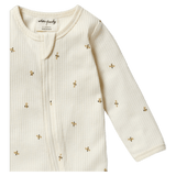 Wilson & Frenchy Newborn to 12-18 Months Zipsuit with Feet - Bee Mine