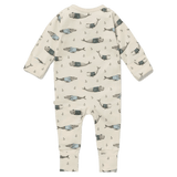 Wilson & Frenchy Newborn to 12-18 Months Zipsuit with Feet - Woolly Whales