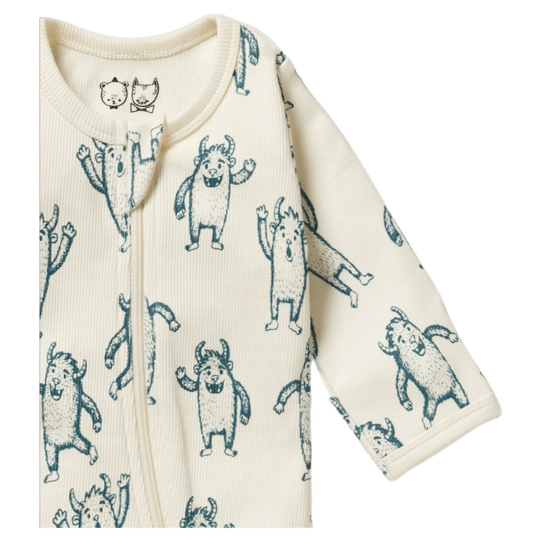 Wilson & Frenchy Newborn to 12-18 Months Zipsuit with Feet - Yeti