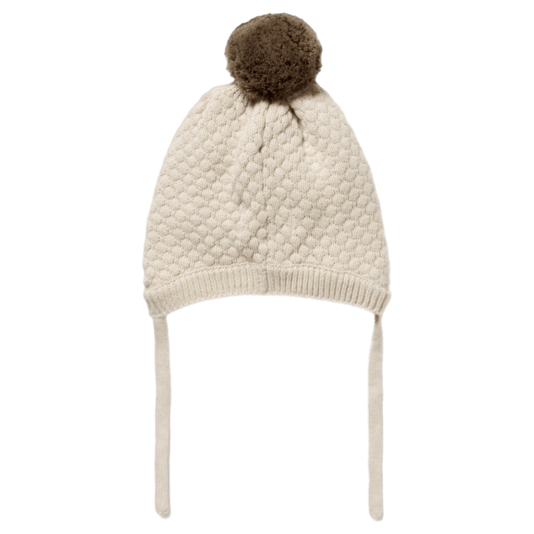 Wilson & Frenchy Newborn to 3-6 Months Knitted Bubble Bonnet - Cream