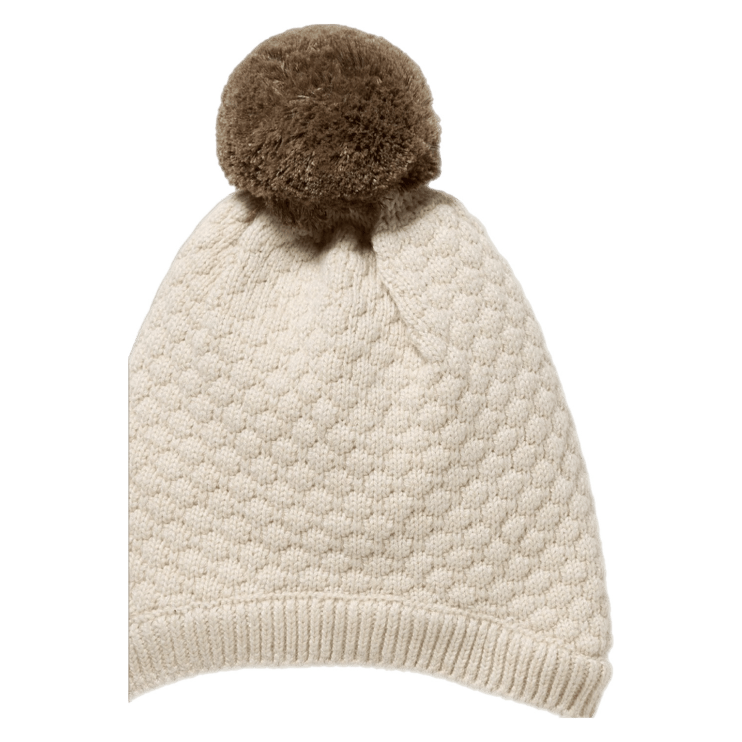 Wilson & Frenchy Newborn to 3-6 Months Knitted Bubble Bonnet - Cream