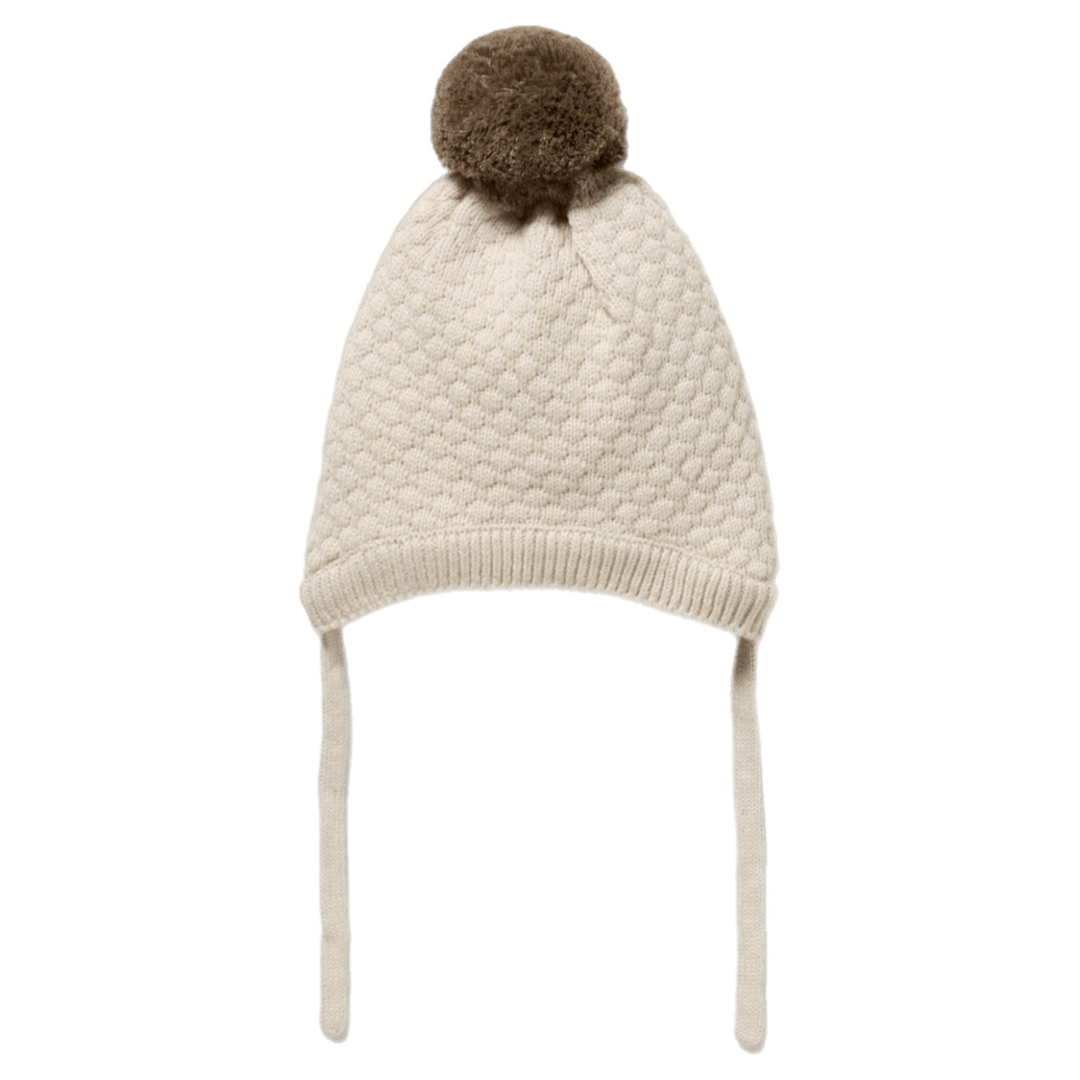 Wilson & Frenchy Newborn to 3-6 Months Knitted Bubble Bonnet - Cream