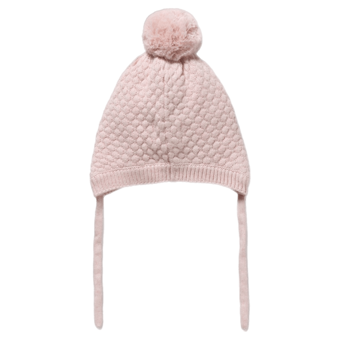 Wilson & Frenchy Newborn to 3-6 Months Knitted Bubble Bonnet - Marshmallow