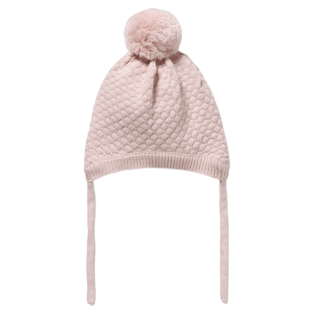 Wilson & Frenchy Newborn to 3-6 Months Knitted Bubble Bonnet - Marshmallow