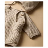 Wilson & Frenchy Newborn to 3-6 Months Knitted Bubble Kimono Cardigan - Cream