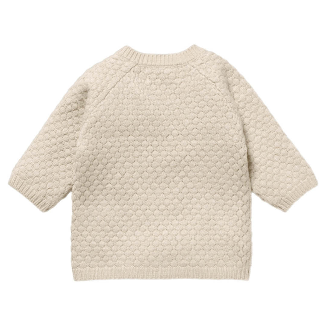 Wilson & Frenchy Newborn to 3-6 Months Knitted Bubble Kimono Cardigan - Cream