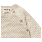 Wilson & Frenchy Newborn to 3-6 Months Knitted Bubble Kimono Cardigan - Cream