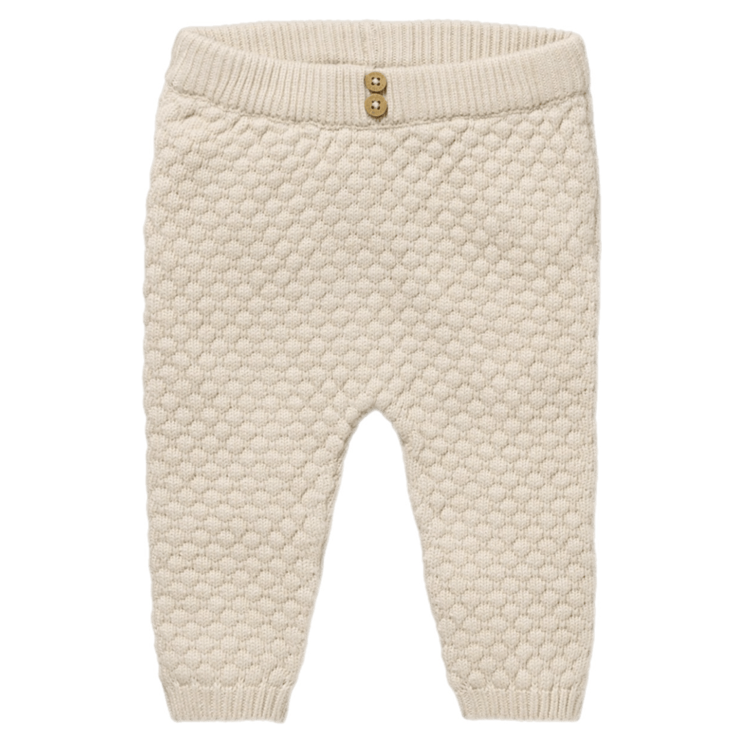 Wilson & Frenchy Newborn to 3-6 Months Knitted Bubble Legging - Cream