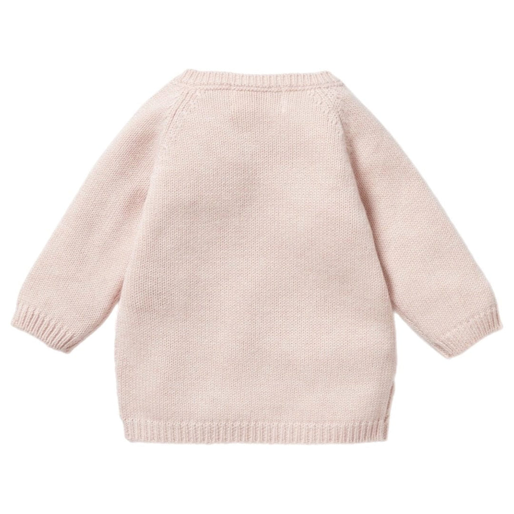 Wilson & Frenchy Newborn to 6-12 Months Knitted Pointelle Kimono Cardigan - Pink