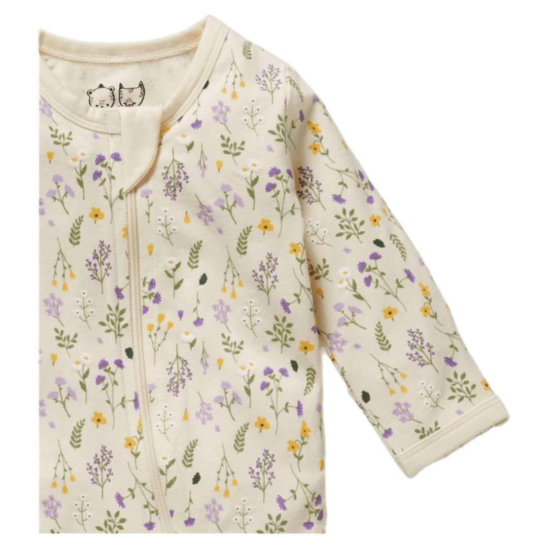 Wilson & Frenchy Newborn to 6-12 Months Zipsuit with Feet - Bella Floral