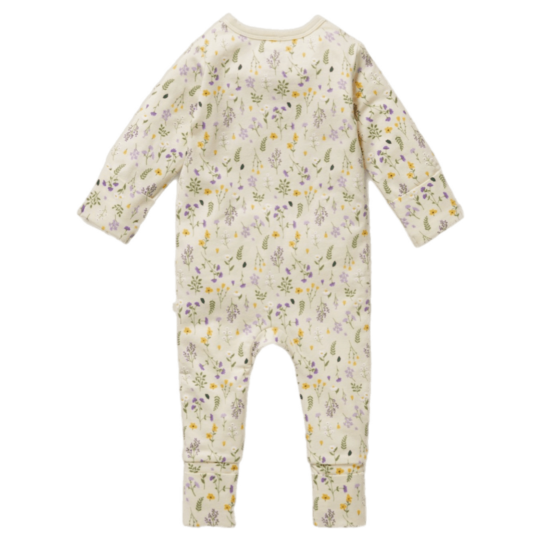Wilson & Frenchy Newborn to 6-12 Months Zipsuit with Feet - Bella Floral