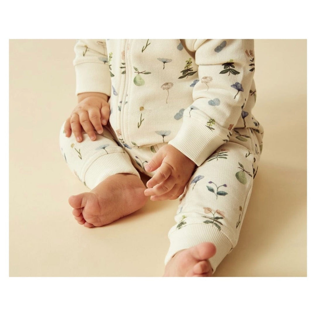 Wilson & Frenchy Newborn to 6-12 Months Zipsuit with Feet - Petit Garden
