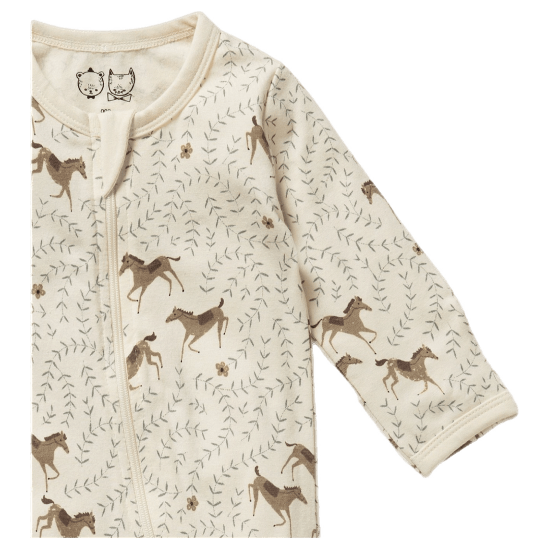 Wilson & Frenchy Newborn to 6-12 Months Zipsuit with Feet - Trixie Horse
