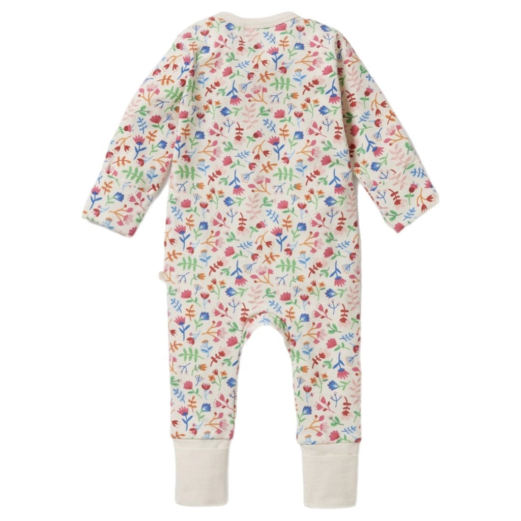 Wilson & Frenchy Newborn to 6-12 Months Zipsuit with Feet - Tropical Garden