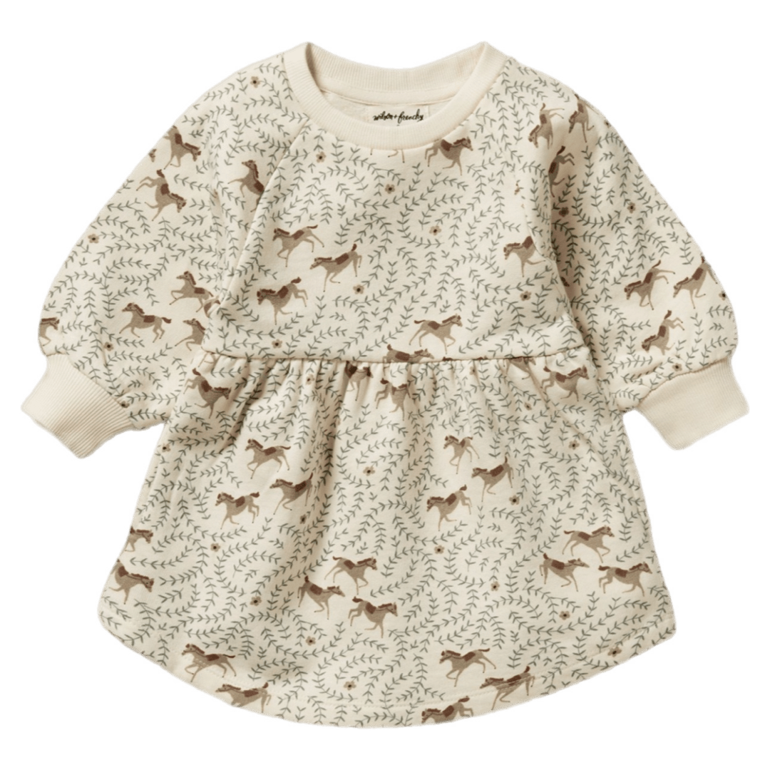 Wilson & Frenchy Size 3 Years to 5 Years 3Y Terry Sweat Dress - Trixie Horse