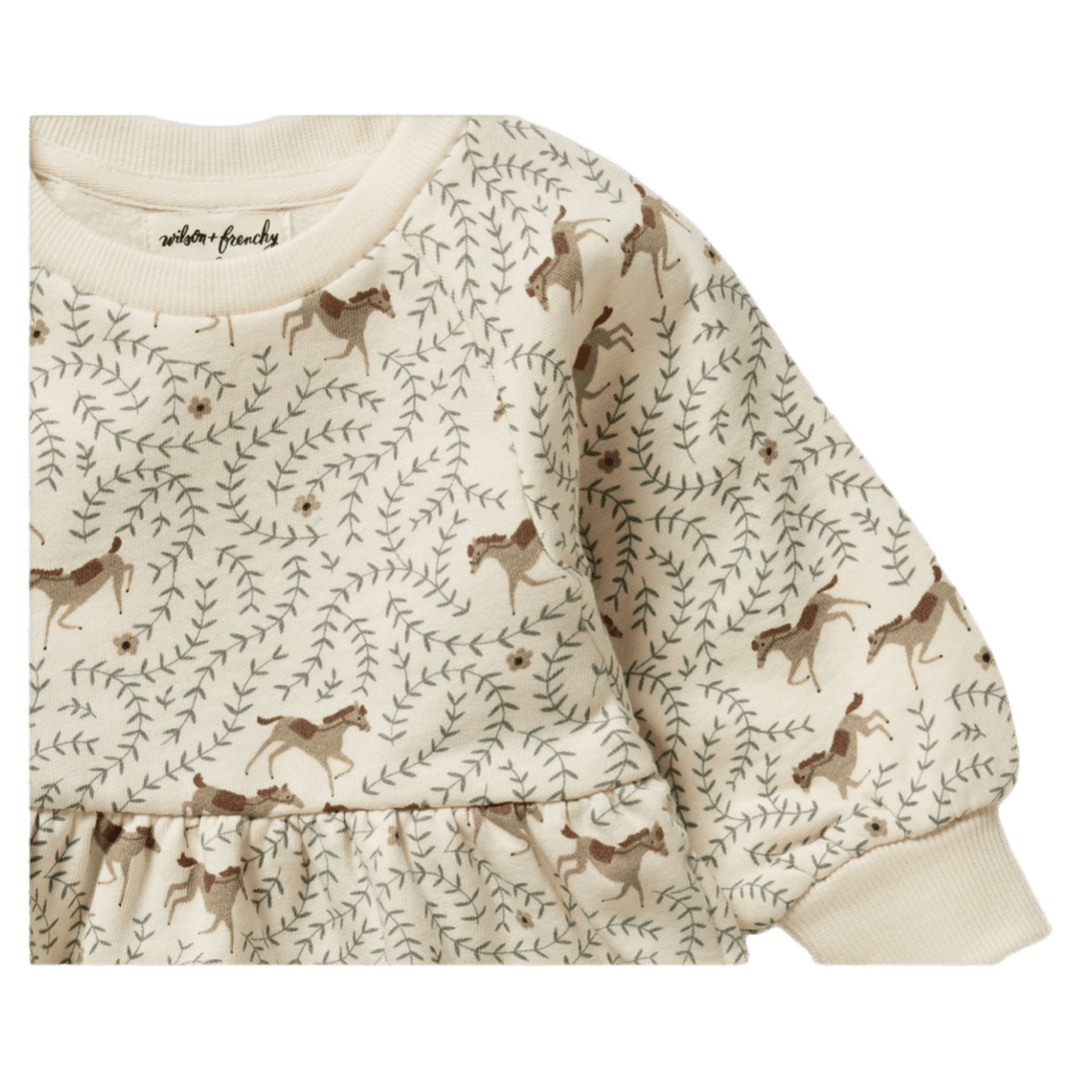 Wilson & Frenchy Size 3 Years to 5 Years Terry Sweat Dress - Trixie Horse