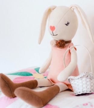 Apple Park Birth Plus Organic Knit Bunny - Charlotte