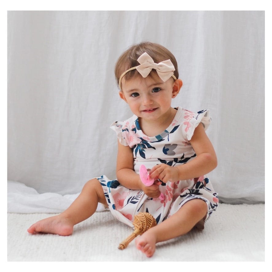 Burrow & Be 0-3 Months to 1 Yr Flutter Baby Dress - Pink Clementine