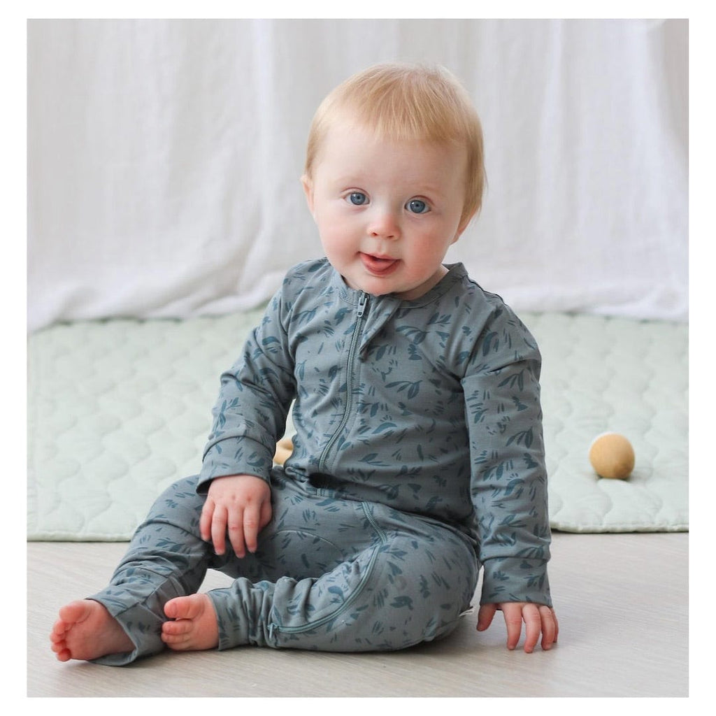 Burrow & Be 0-3 Months to 1 Yr Zip Suit Long Sleeve - Marks