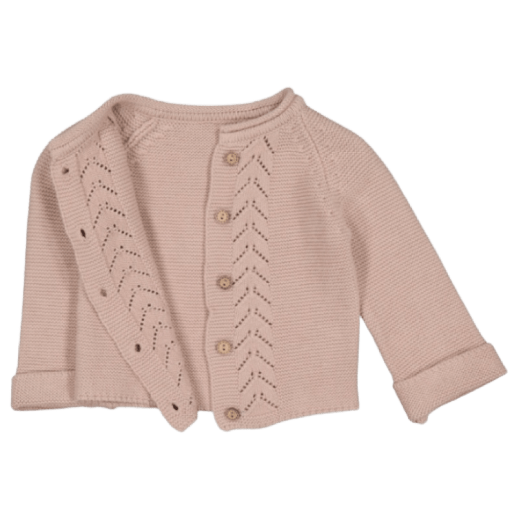 Burrow & Be 0-3 Months to 5 Years Mia Cardigan - Lilac Ash