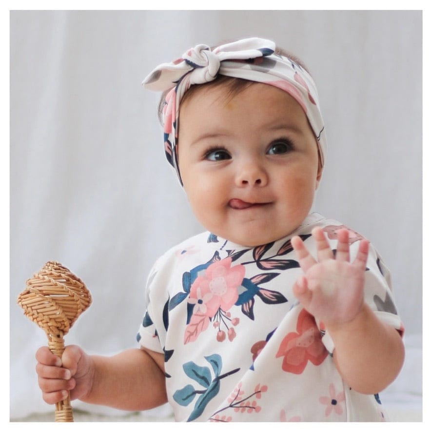 Burrow & Be 0-3 Months to 5 Years Short Sleeve Hana Tee - Pink Clementine