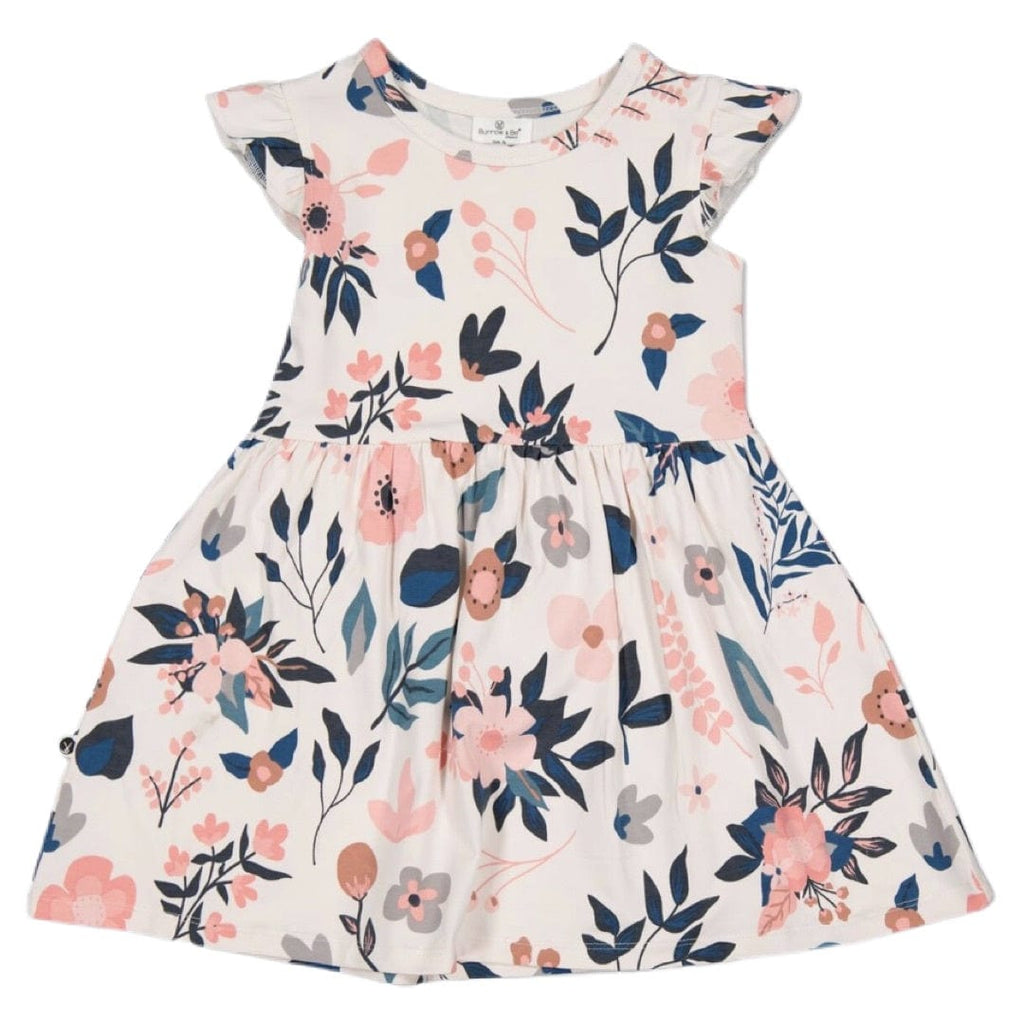 Burrow & Be 1 to 5 Flutter Dress - Pink Clementine