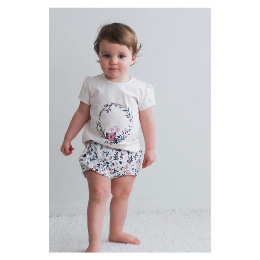 Burrow & Be 3-6 Months to 5Y Short Sleeve Tee - Fairy Wreath