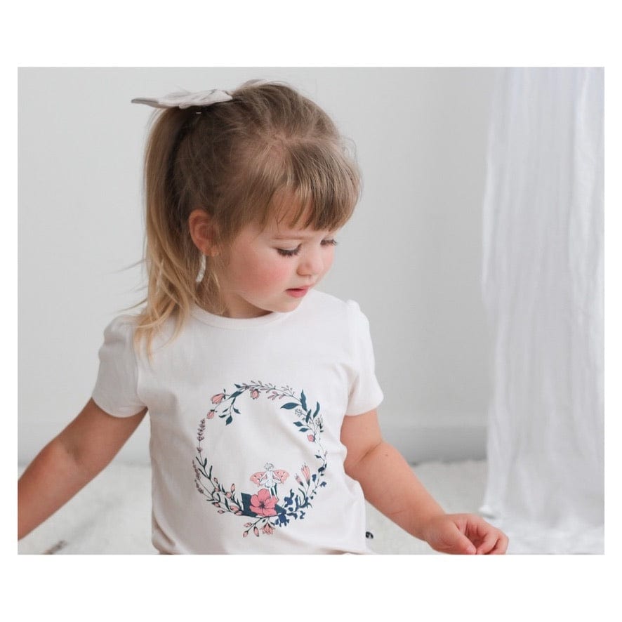 Burrow & Be 3-6 Months to 5Y Short Sleeve Tee - Fairy Wreath