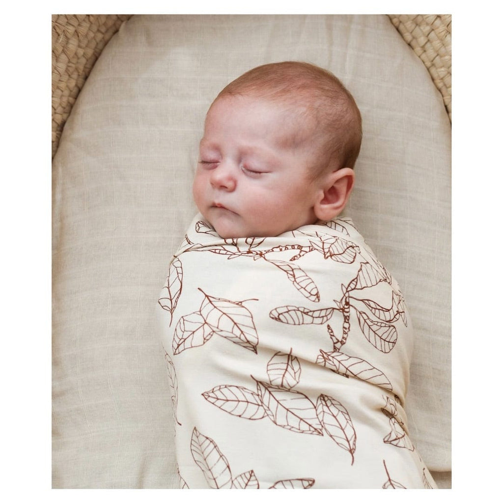 Burrow & Be Birth Plus Stretchy Swaddle - Leaves