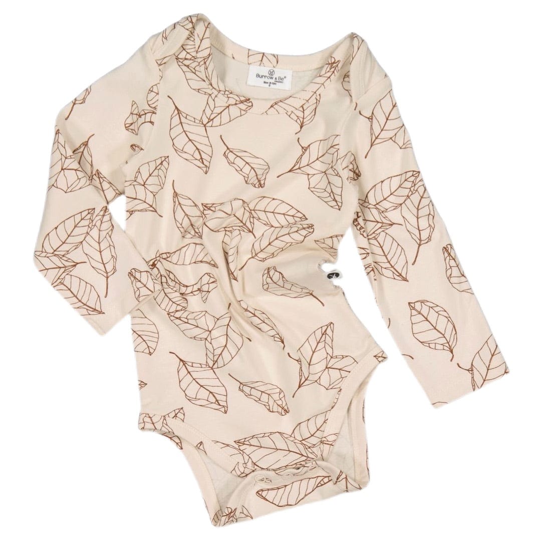 Burrow & Be Newborn to 1 Year Long Sleeve Bodysuit - Leaves