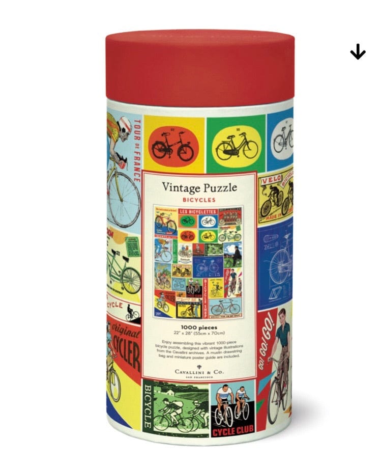 Cavallini & Co 10 Plus 1000 Pc Vintage Puzzle - Bicycles