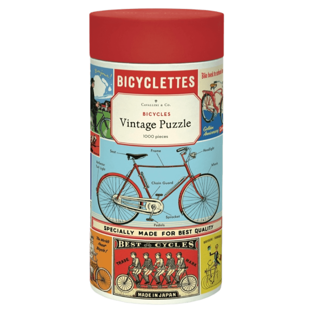 Cavallini & Co 10 Plus 1000 Pc Vintage Puzzle - Bicylces