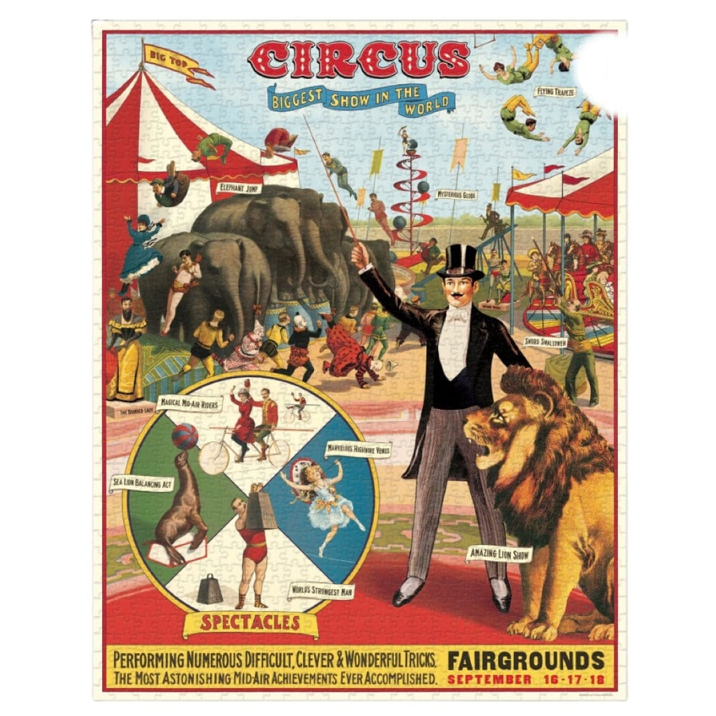 Cavallini & Co 10 Plus 1000 Pc Vintage Puzzle - Circus