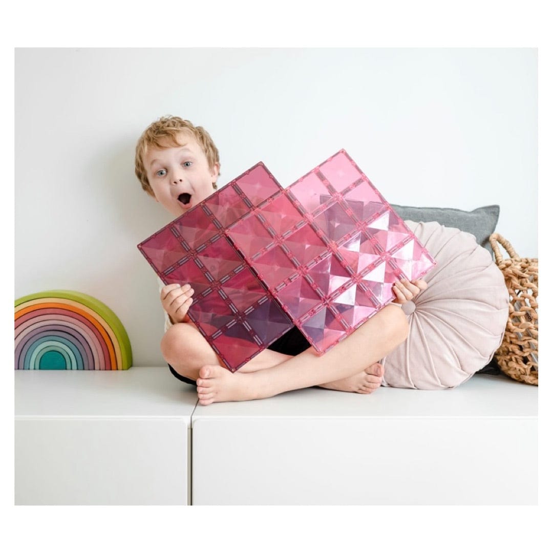Connetix 3 Plus 2 Piece Base Plate Pink & Berry Pack